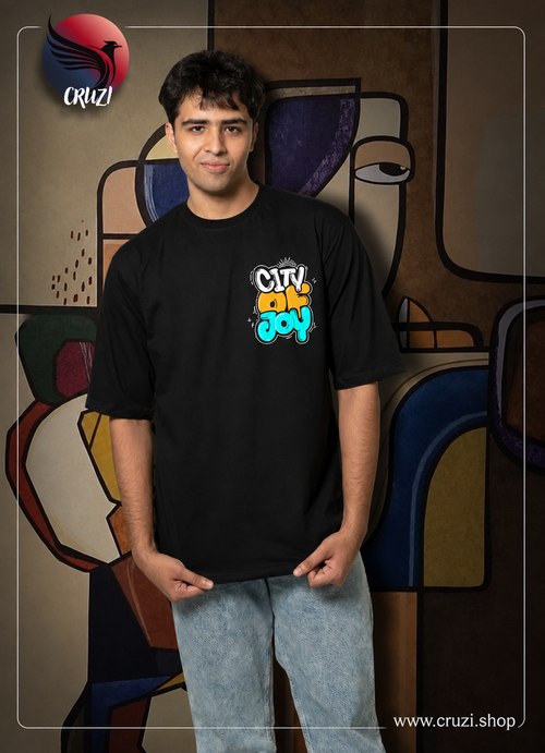 Unisex Terry Oversized Tee || (City of Joy Kolkata Oversized T-Shirt)